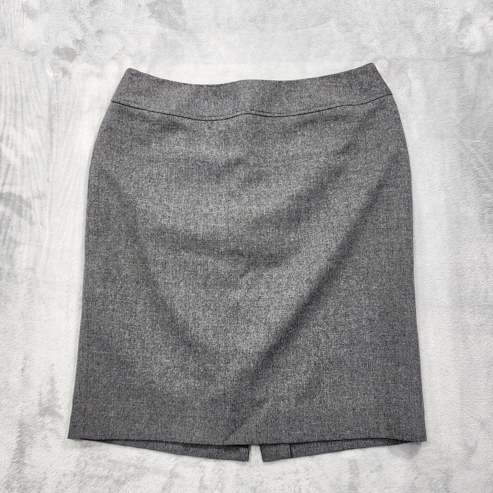 Vintage Evan Picone Skirt Women 10P PETITE Gray Tweed Pencil Lined Office Preppy